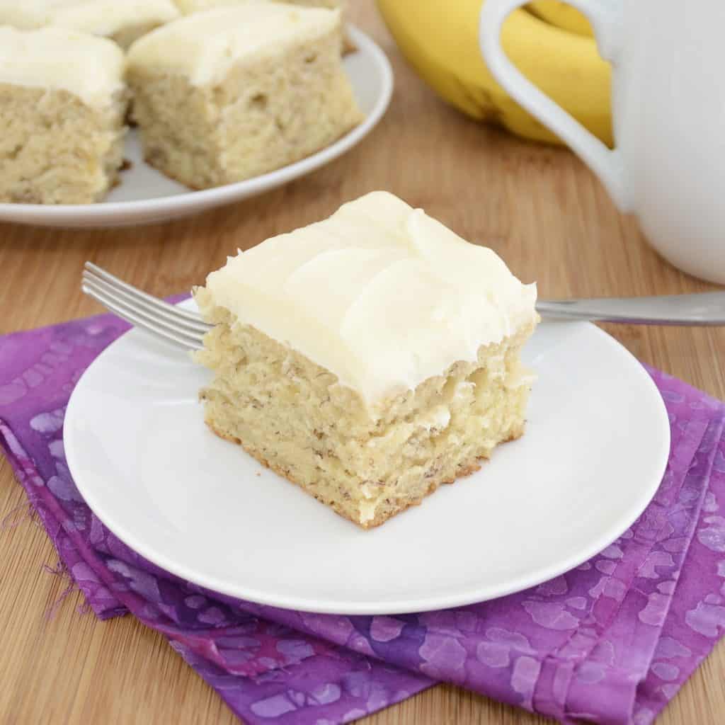 Banana Bars with Cream Cheese Frosting - Sweet Pea's Kitchen