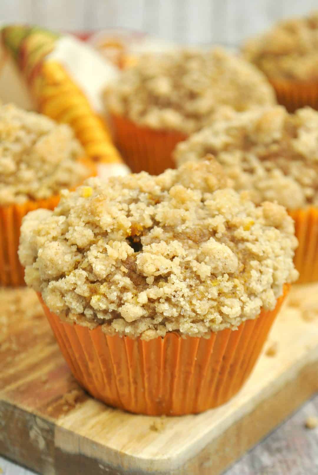 Easy Pumpkin Muffins with Crumb Topping - Sweet Pea's Kitchen