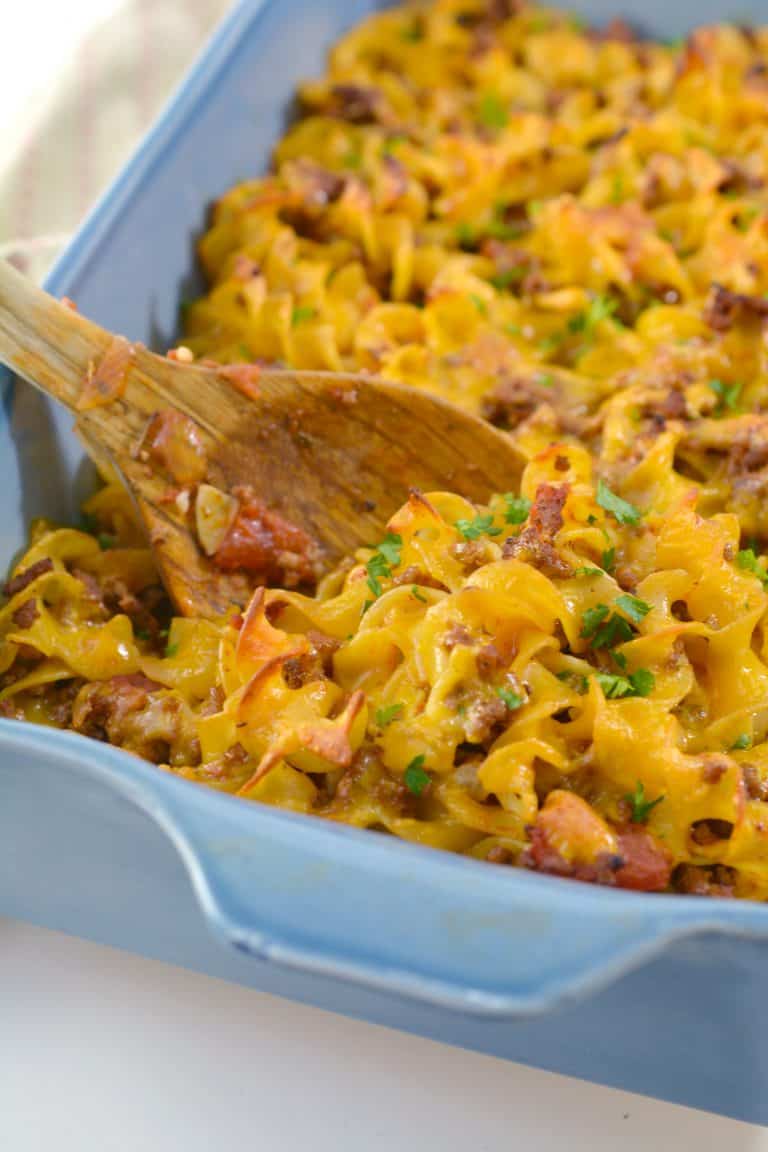 Beef Noodle Casserole - Easy Egg Noodle Casserole Recipe