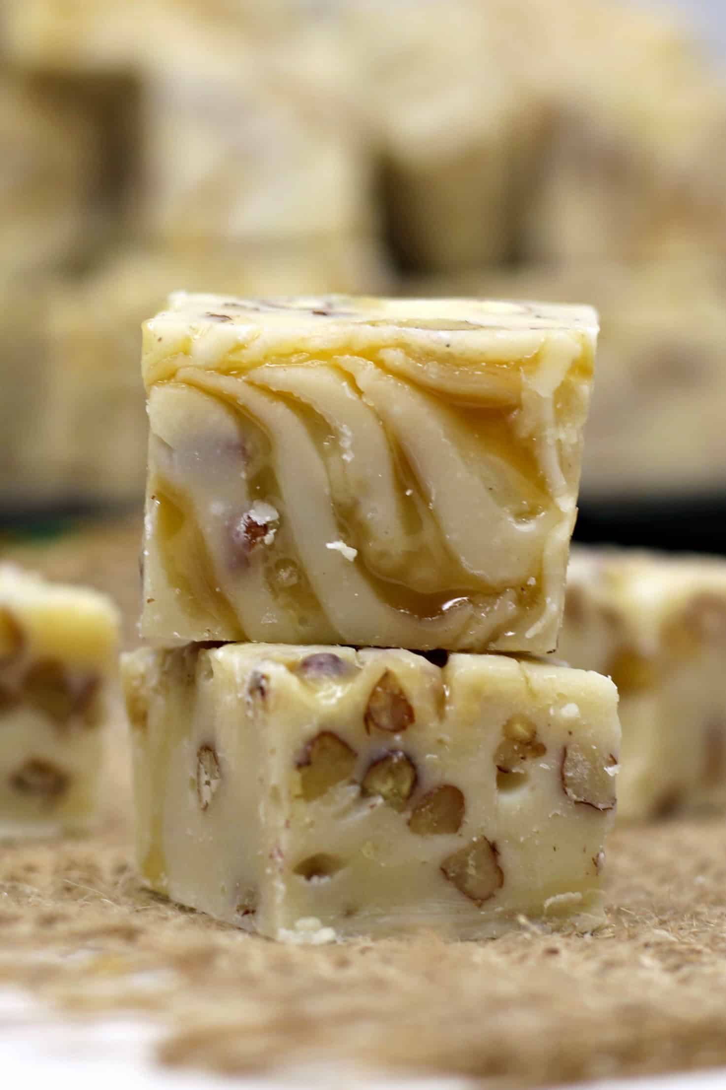 Caramel Pecan White Chocolate Fudge - Sweet Pea's Kitchen