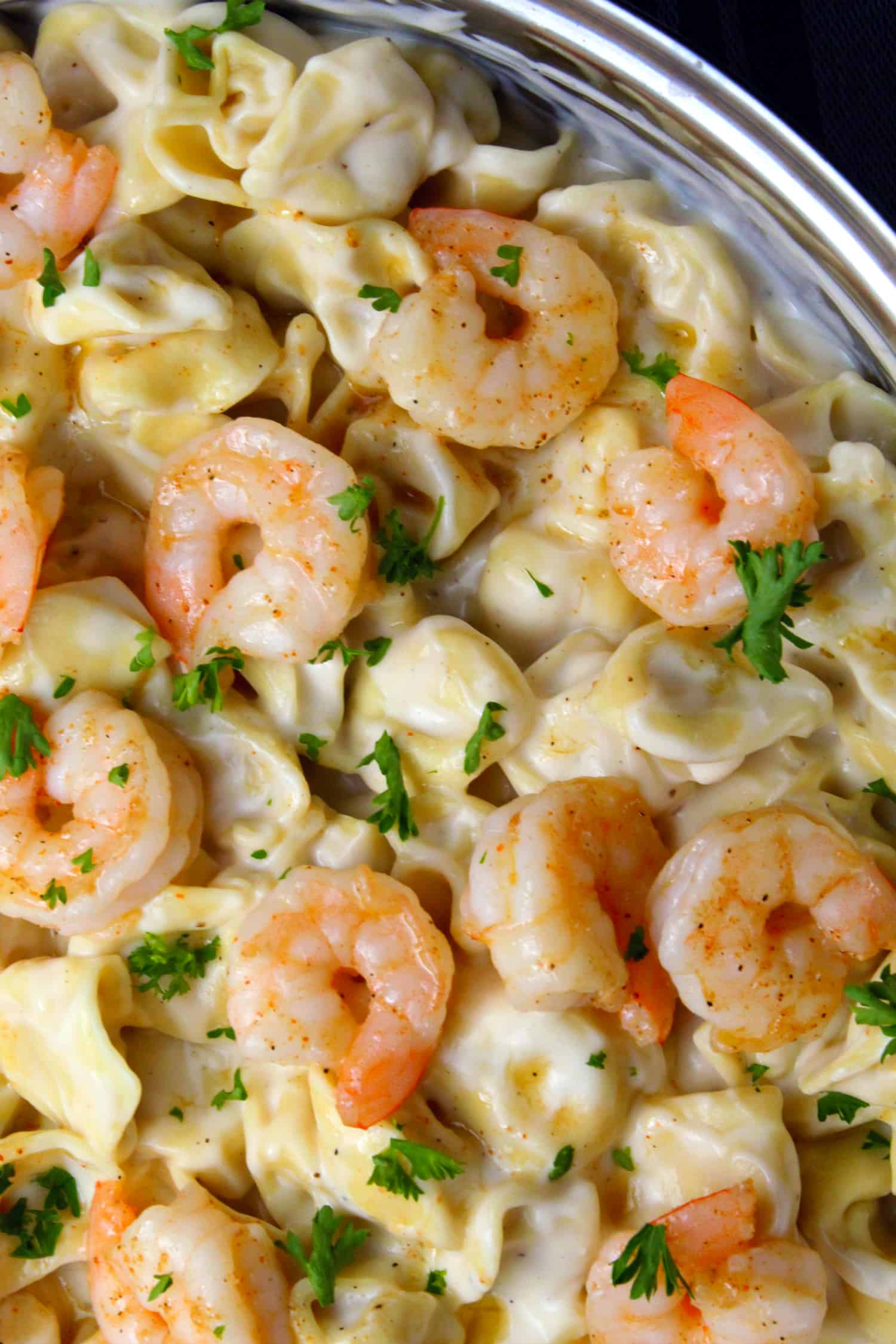 Cheese Tortellini Skillet with Shrimp