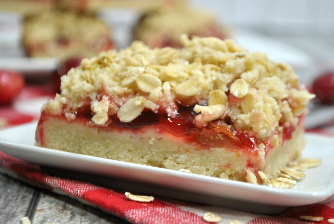 Cherry Crumble Bars Recipe - Sweet Pea's Kitchen