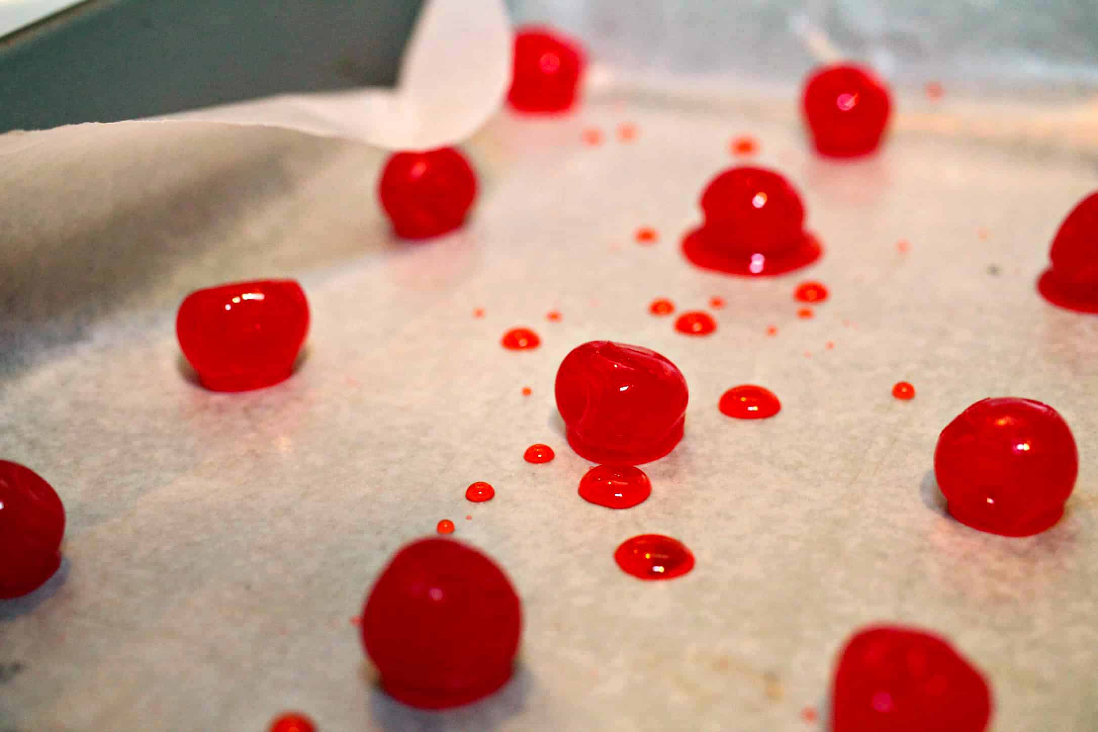 cherries on wax paper