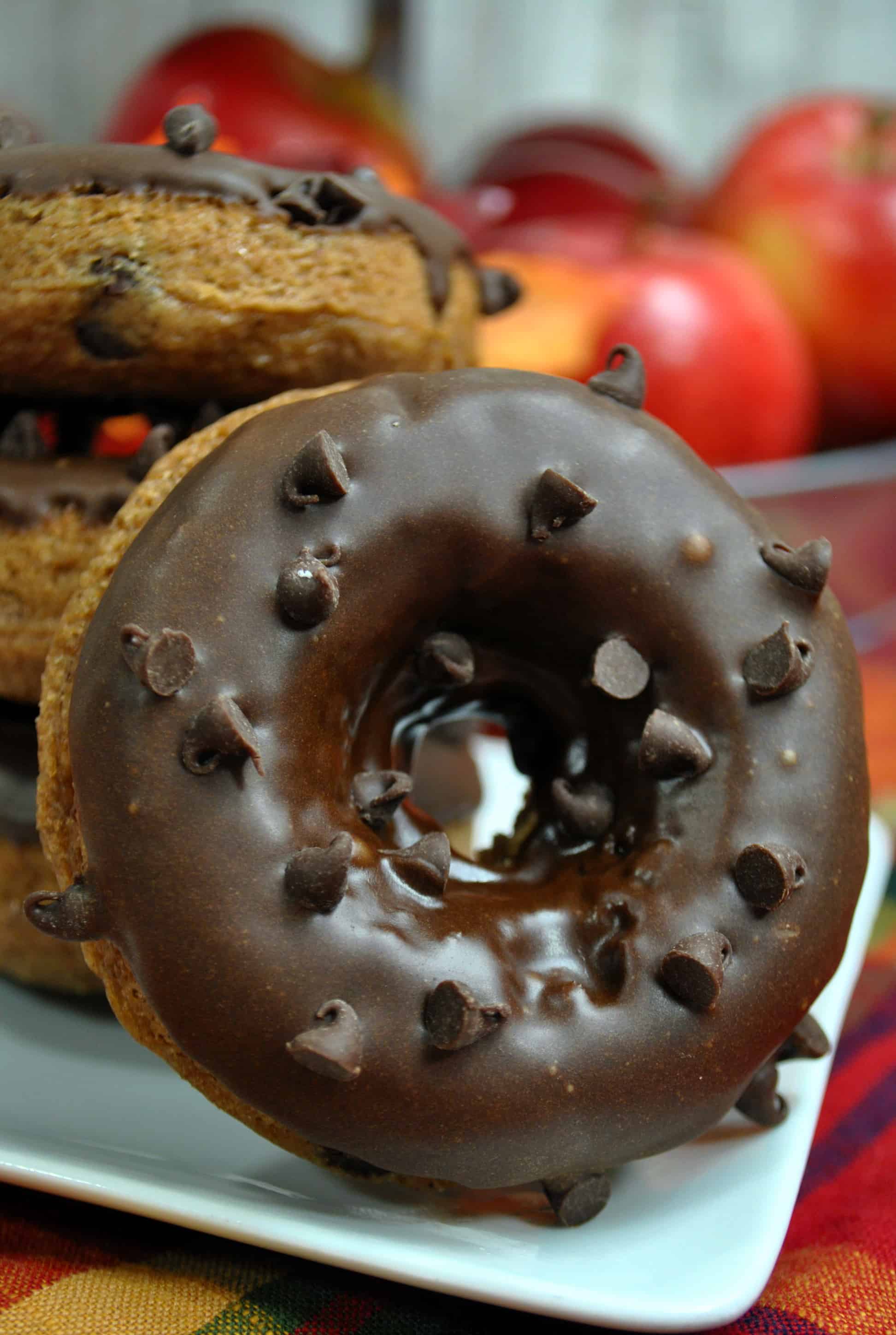 chocolate chip apple donut