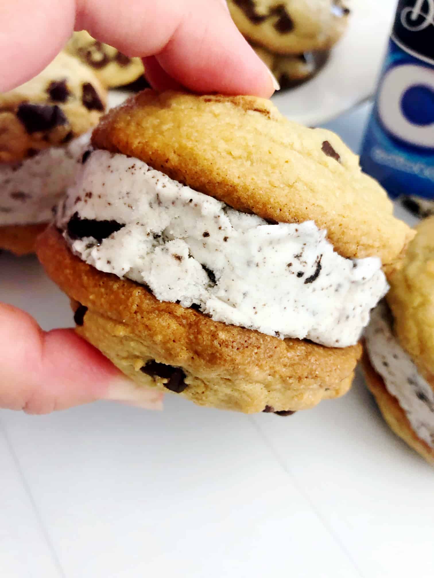 Chocolate Chip Ice Cream Cookie Sandwich