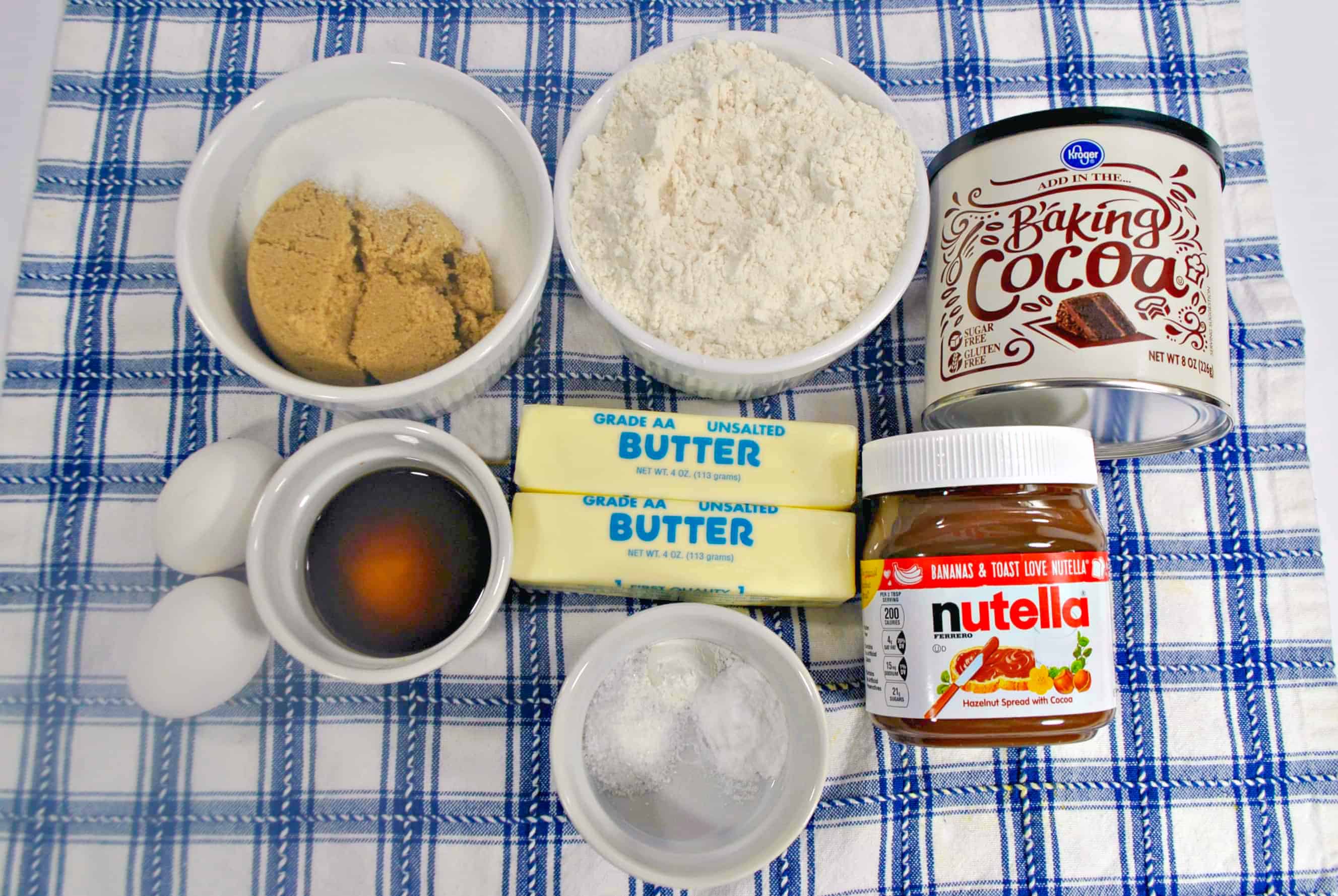 nutella cookie ingredients