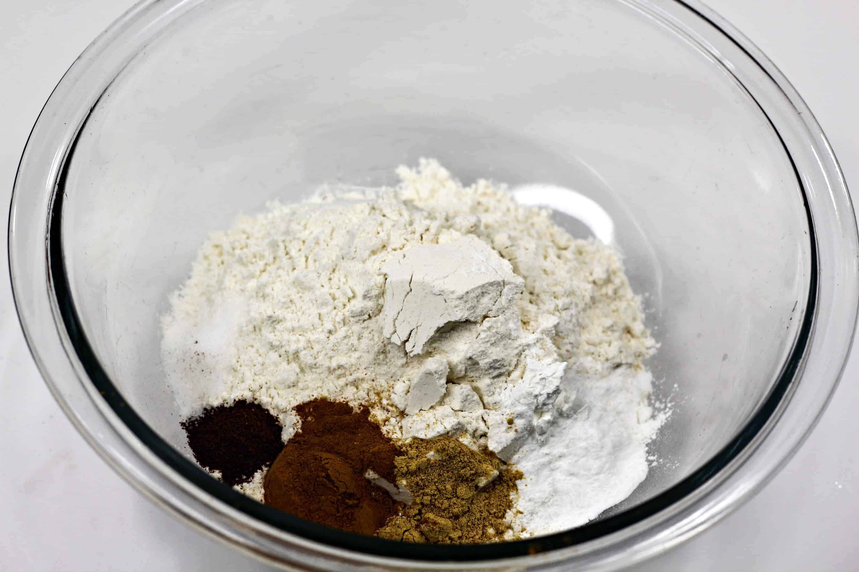 dry ingredients in the bowl