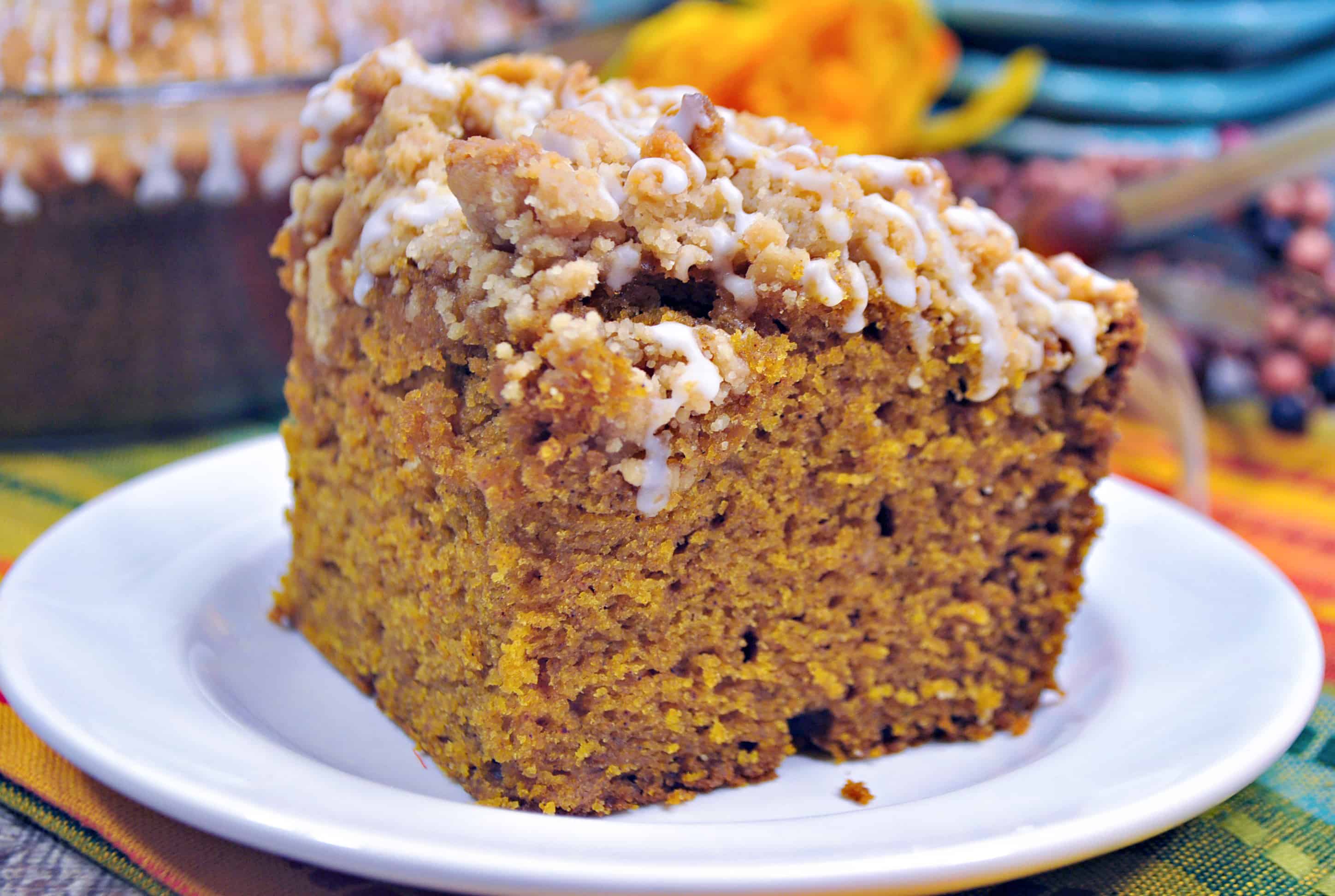 Homemade Pumpkin Coffee Cake with Crumb Topping