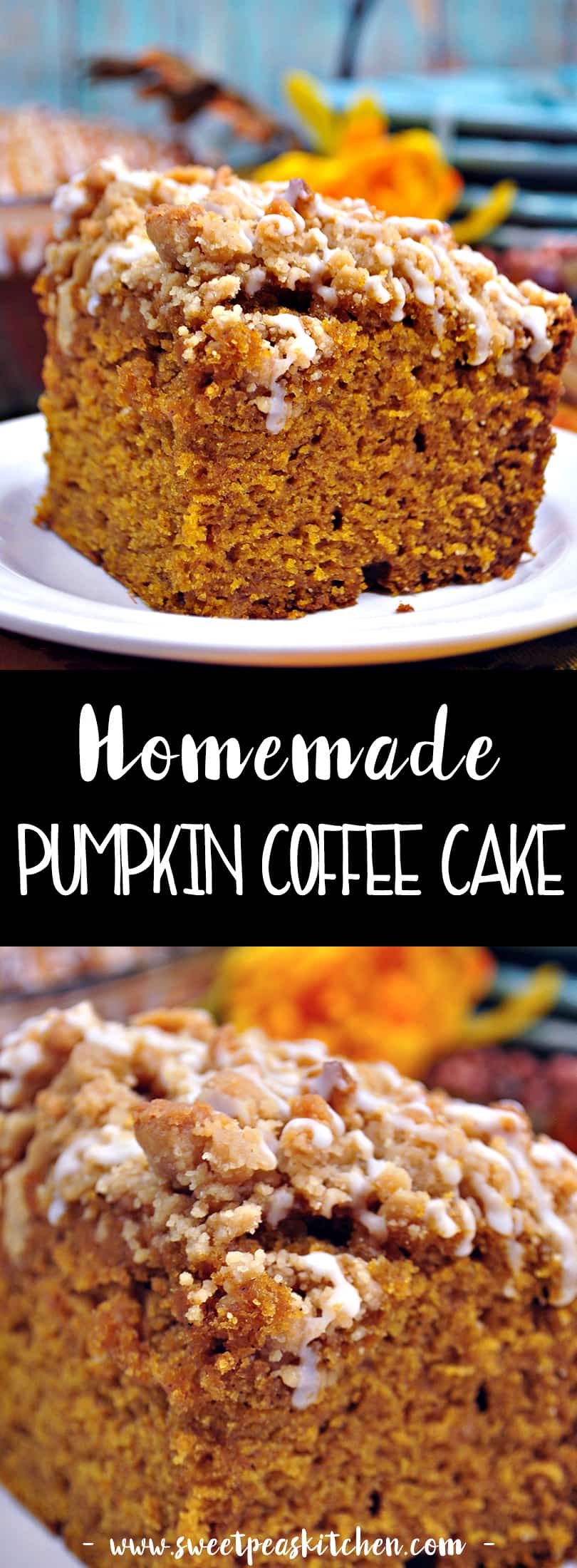 Homemade Pumpkin Coffee Cake with Crumb Topping