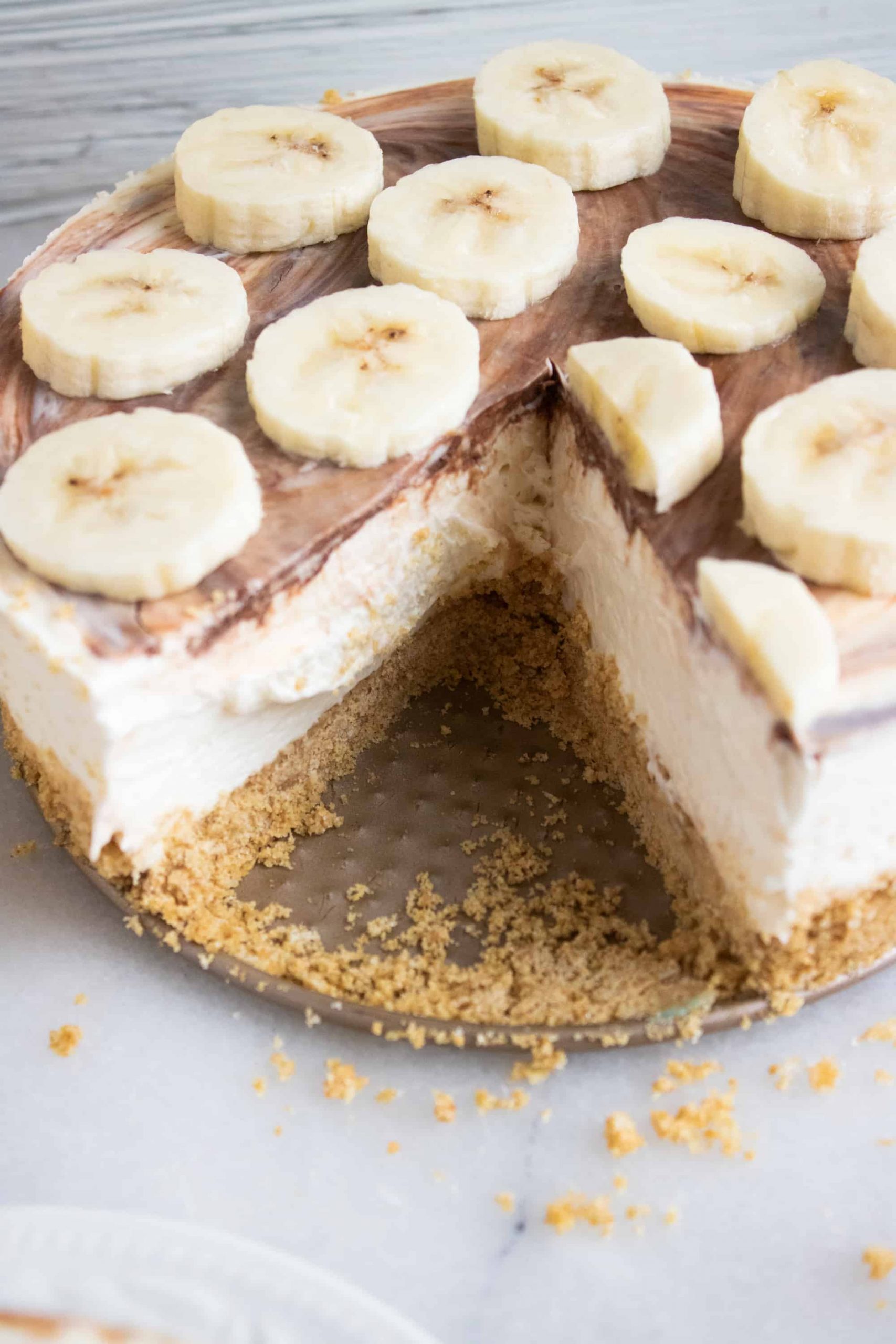 No Bake Nutella Cheesecake with Banana
