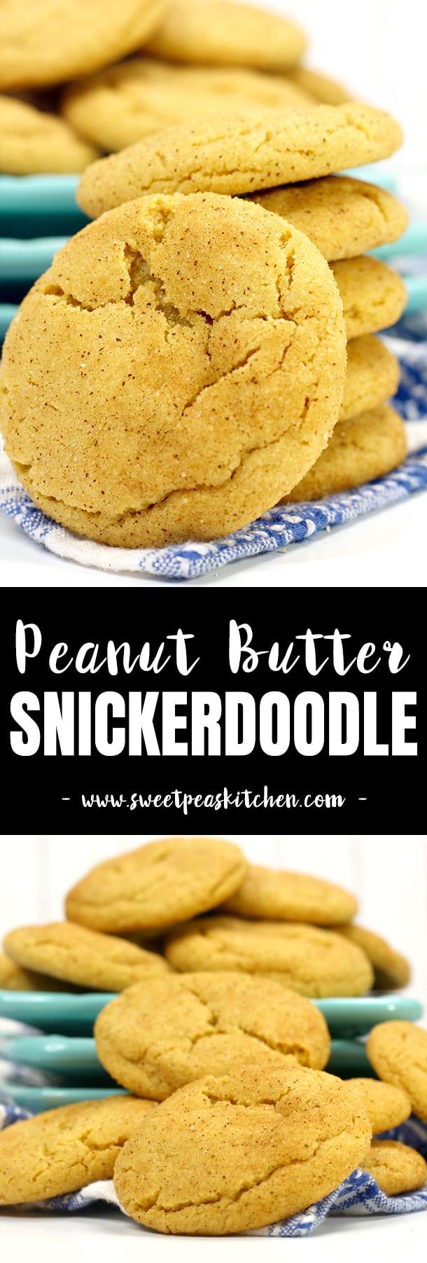 Peanut Butter Easy Snickerdoodle Cookies