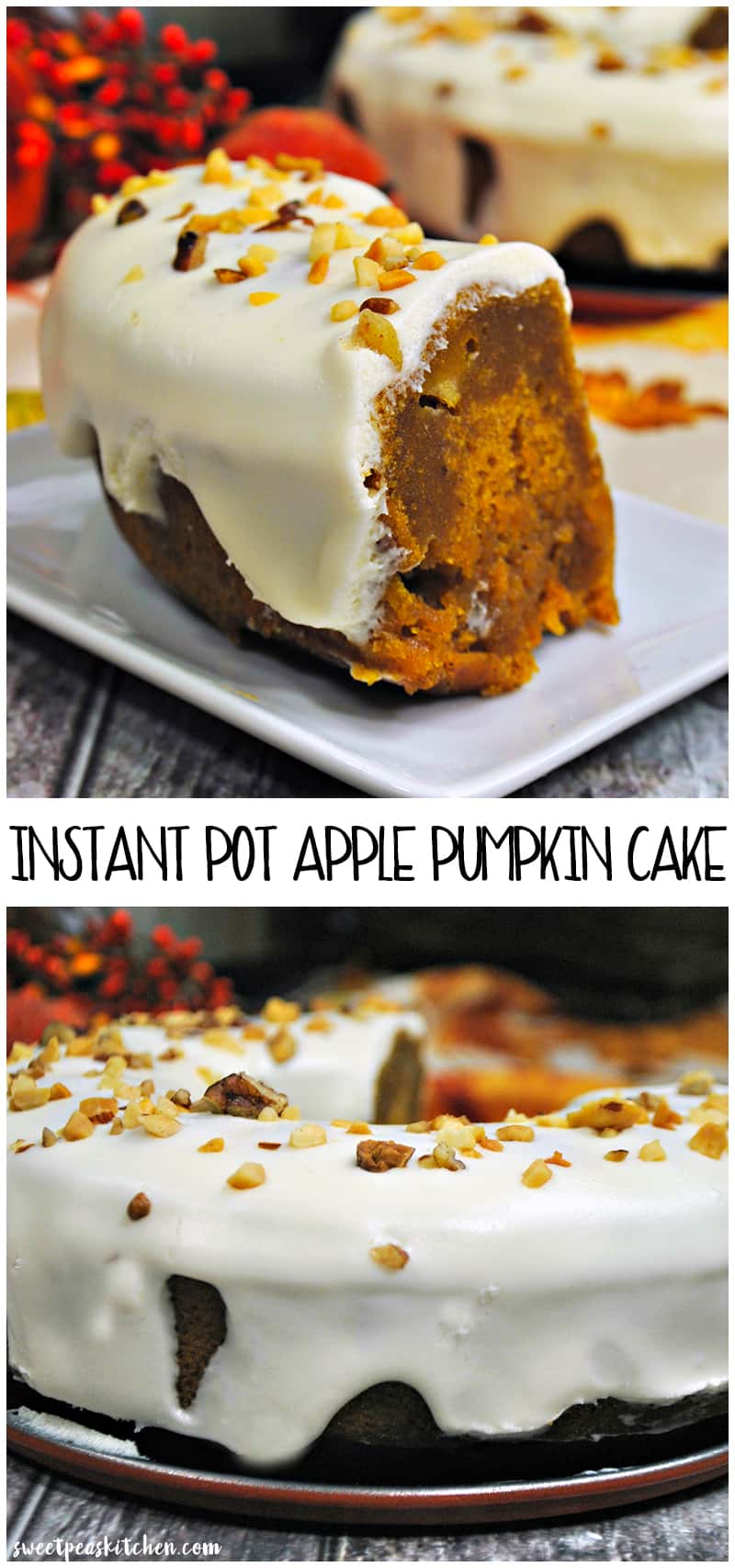 Pumpkin Apple Instant Pot Cake Recipe