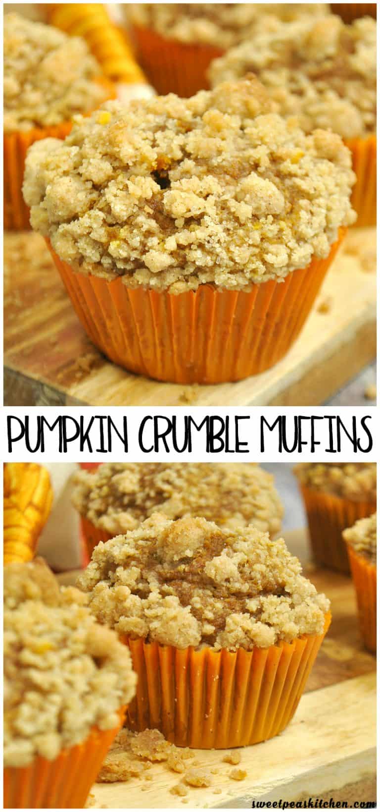 Easy Pumpkin Muffins with Crumb Topping - Sweet Pea's Kitchen