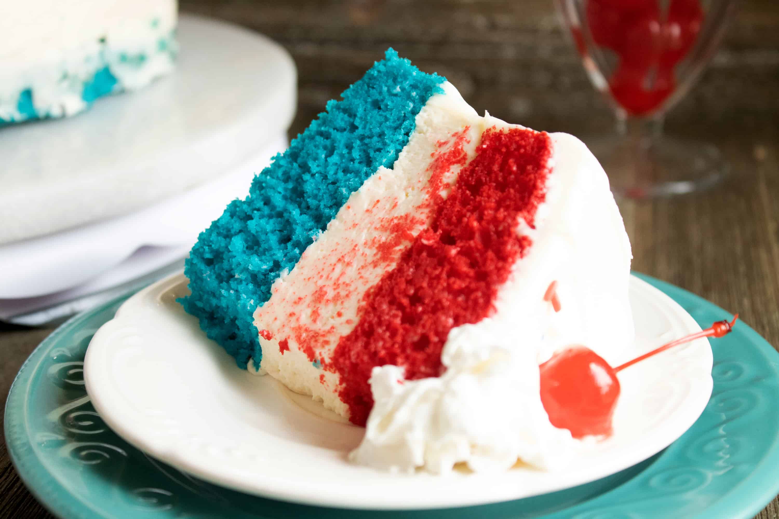 easy red, white and blue cake