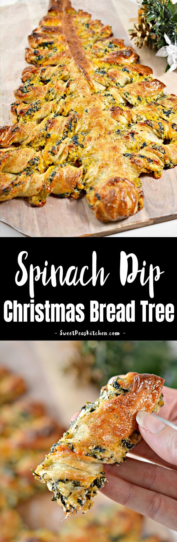 Spinach Dip Christmas Bread Tree