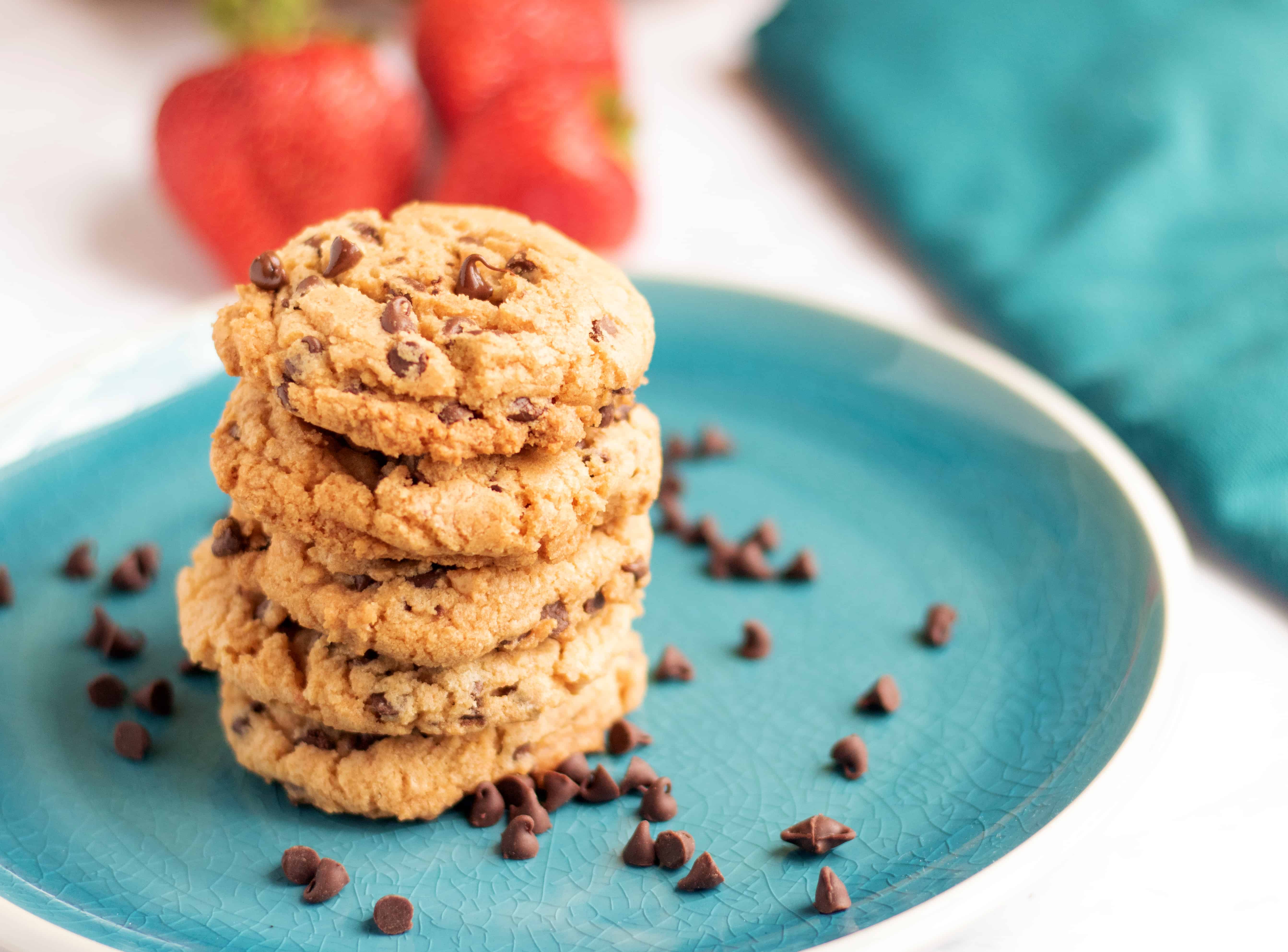 Strawberry Cookies with Chocolate Chips