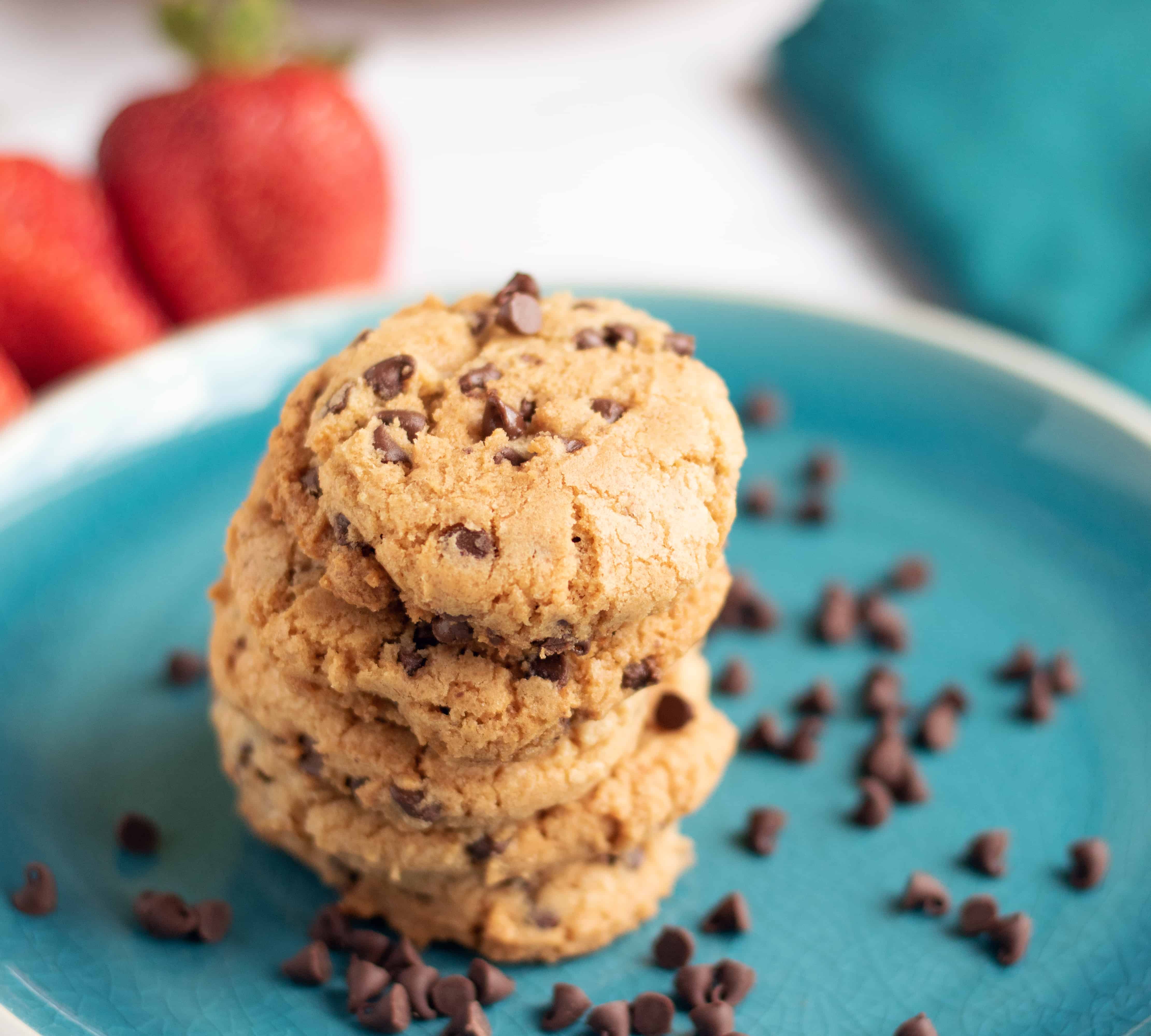 Strawberry Cookies with Chocolate Chips