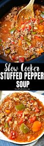 Stuffed Pepper Soup in the Slow Cooker - Sweet Pea's Kitchen