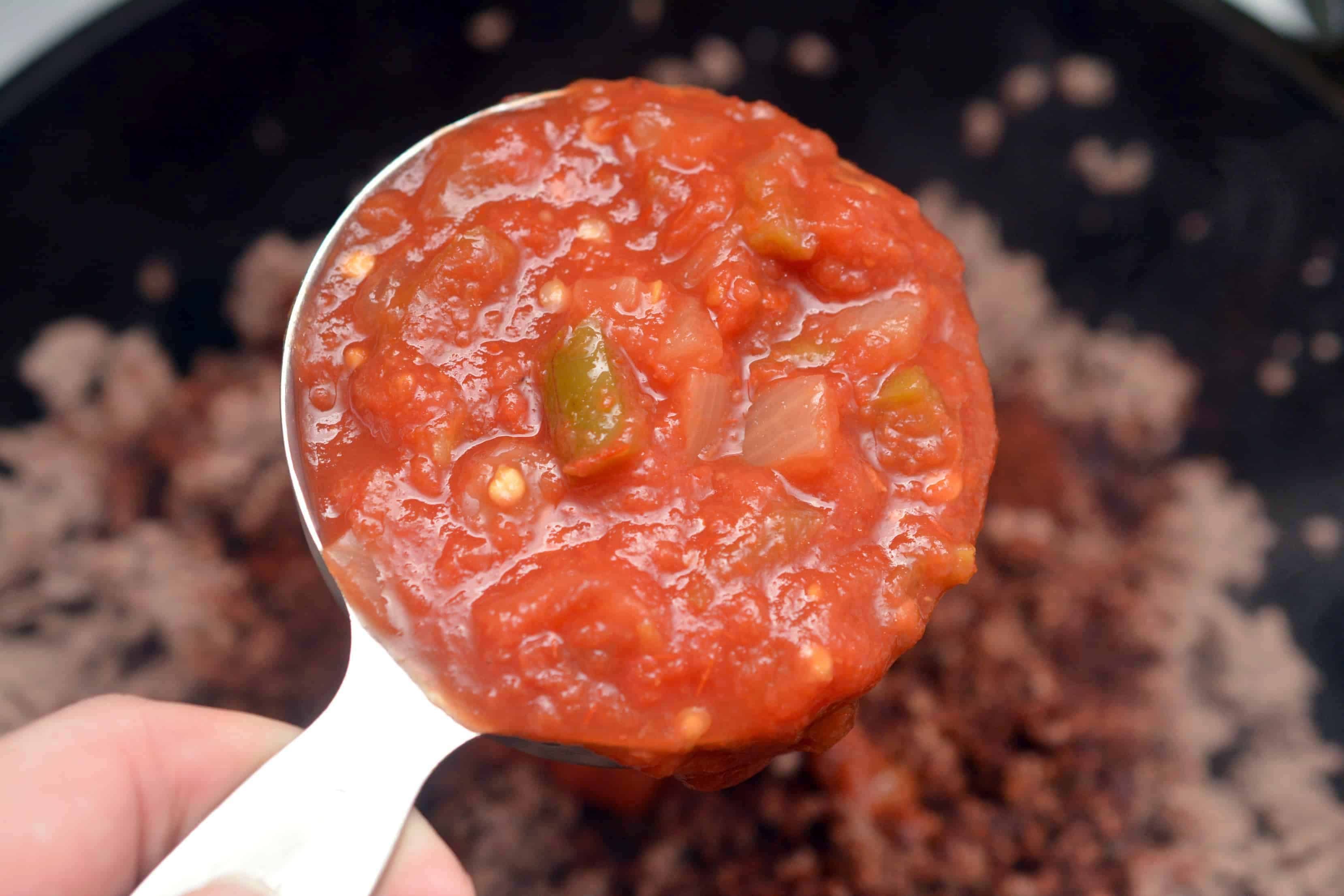 add salsa to the skillet