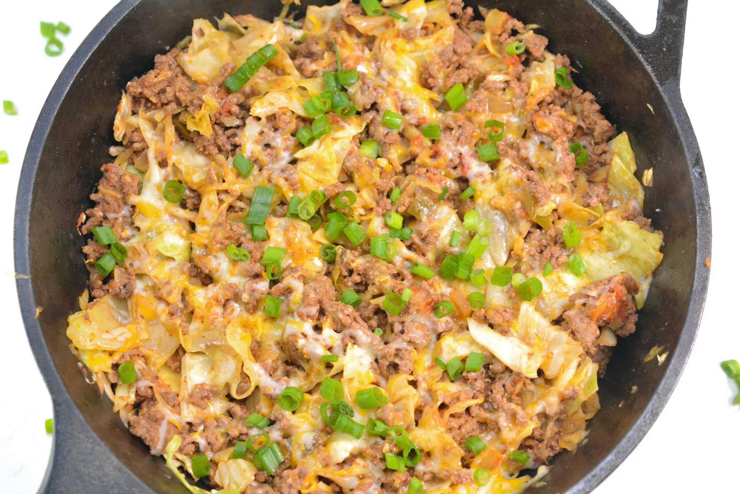 Taco Ground Beef and Cabbage Skillet Meal-image
