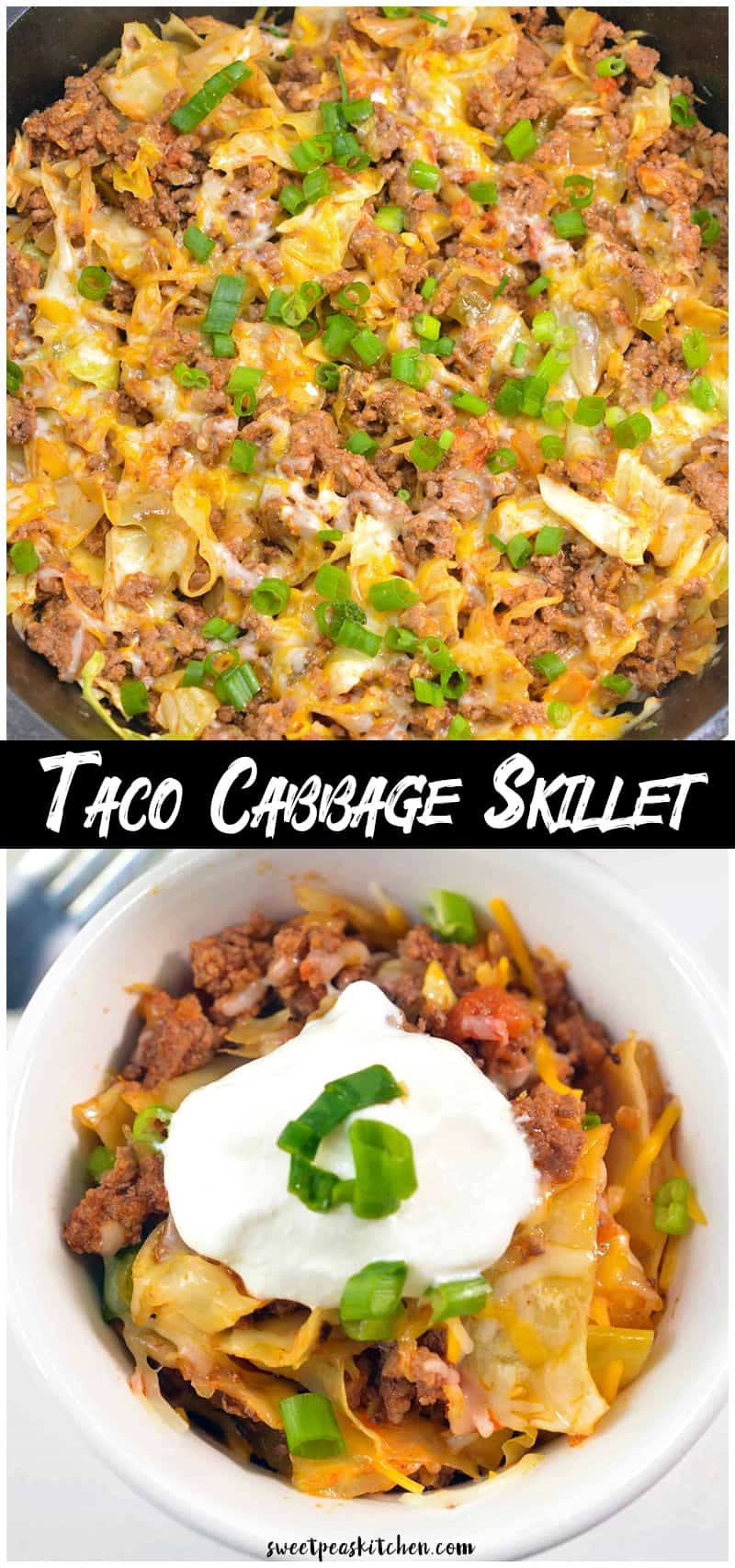 Taco Ground Beef and Cabbage Skillet Meal