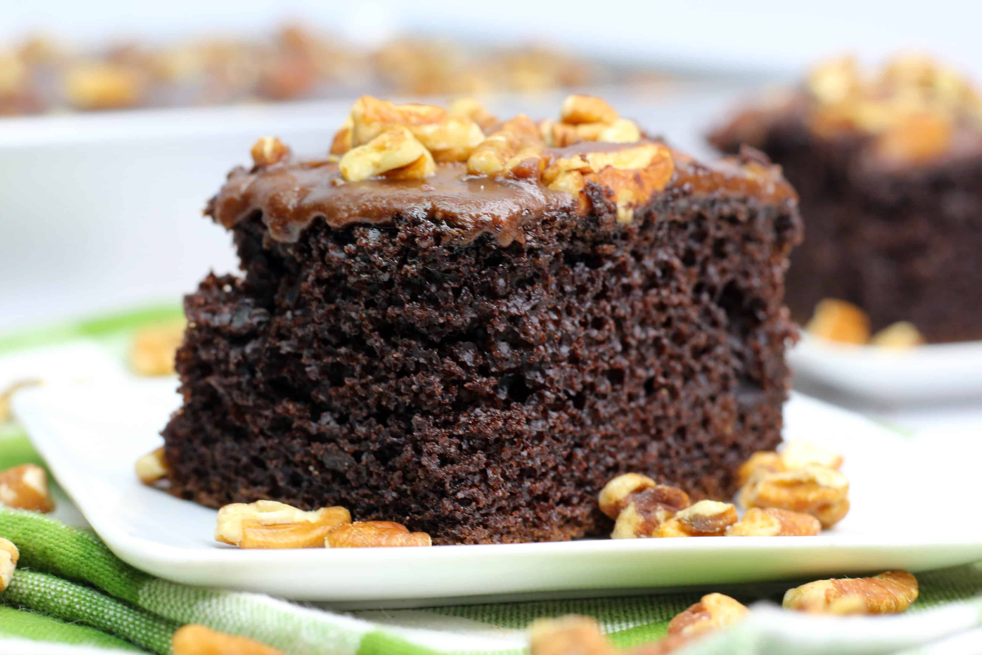 Texas Trash Buttermilk Chocolate Cake Recipe with Pecans