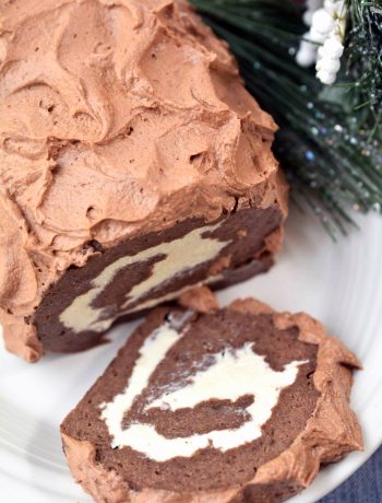 Yule Log Chocolate Roll Cake Recipe