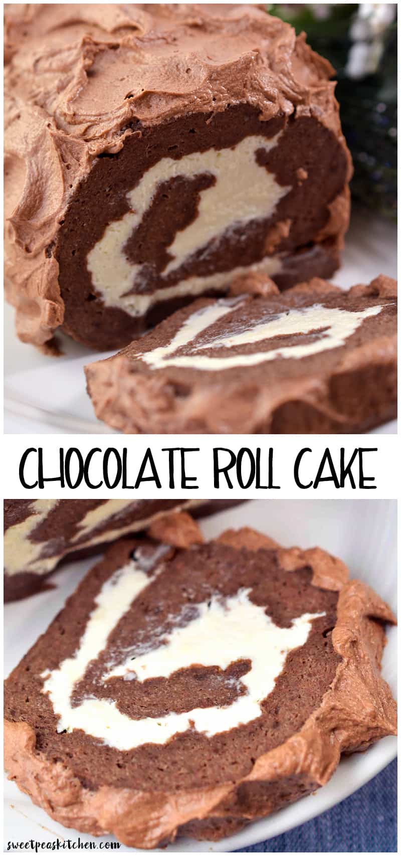 Yule Log Chocolate Roll Cake Recipe