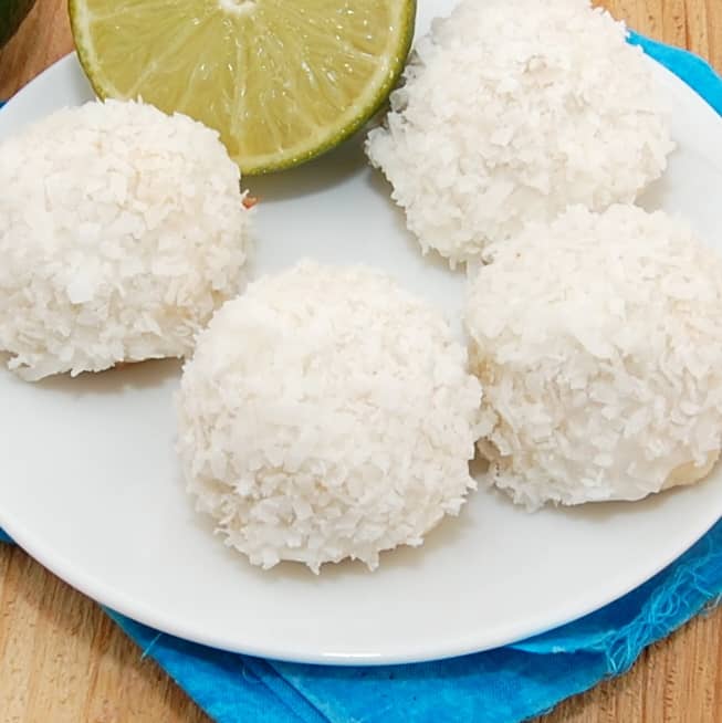 Lime Glazed Coconut Snowballs 