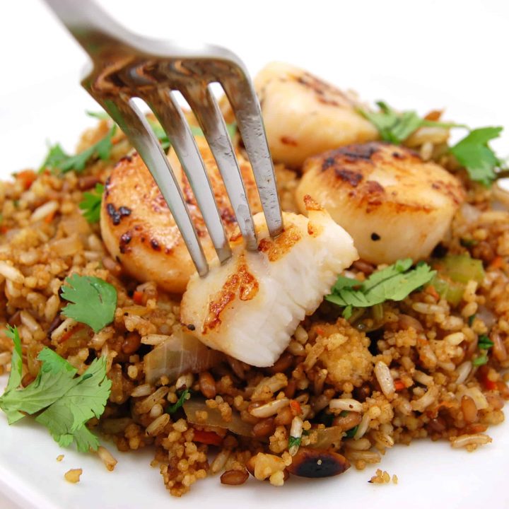 Mixed Grain Pilaf with Pan Seared Scallops Sweet Pea's Kitchen