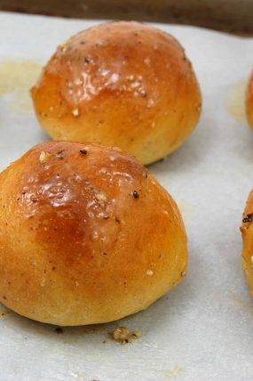 Sweet Potato Rolls with Maple Pecan Butter
