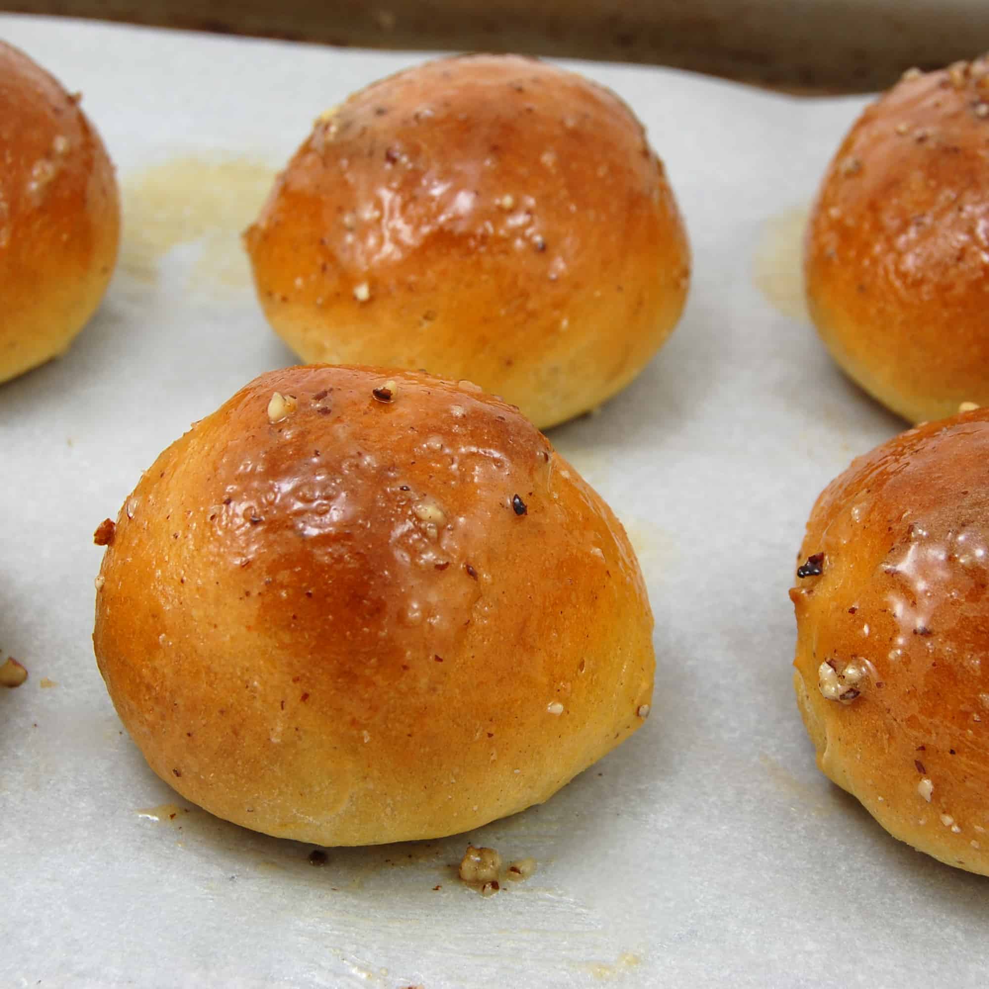 Sweet Potato Rolls with Maple Pecan Butter
