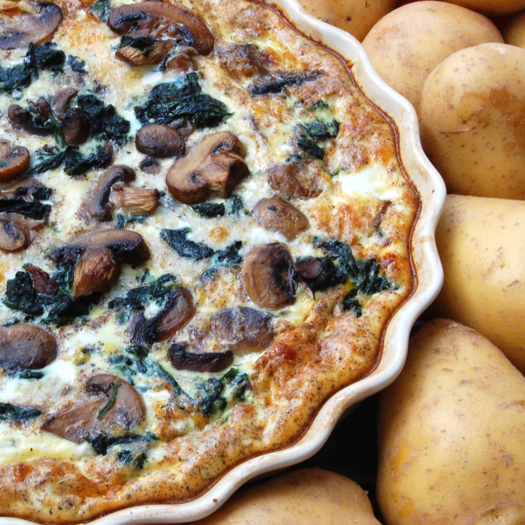Mushroom and Spinach Quiche - Sweet Pea&amp;#39;s Kitchen