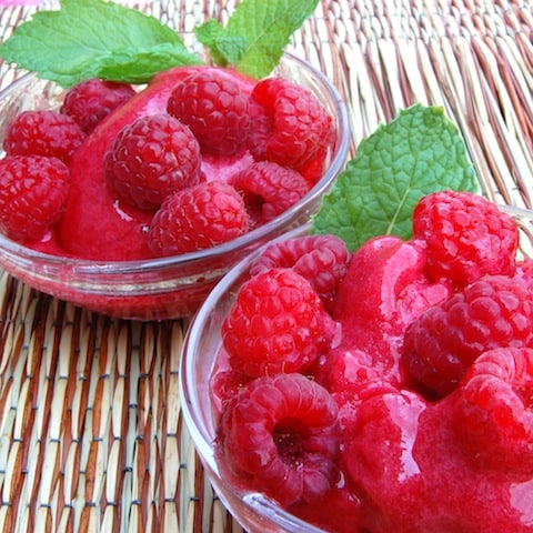 Raspberry Sorbet - Sweet Pea's Kitchen