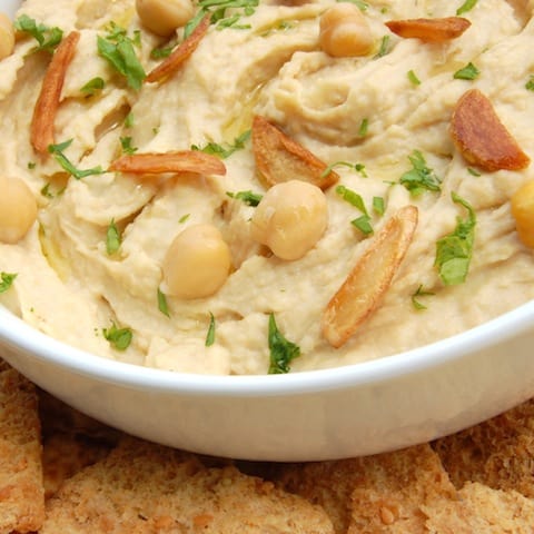 Roasted Garlic Hummus - Sweet Pea's Kitchen