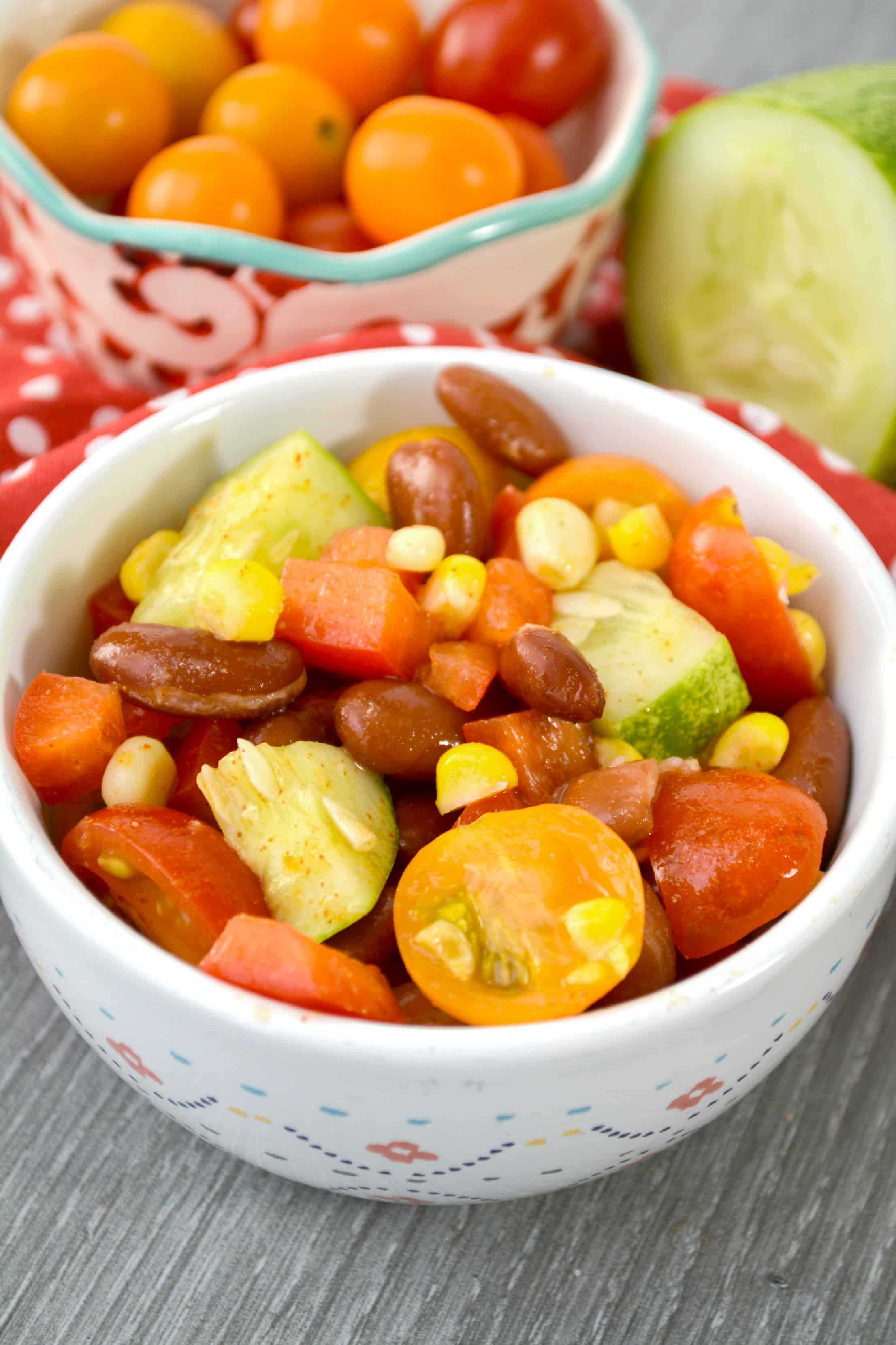 healthy vegan bean salad