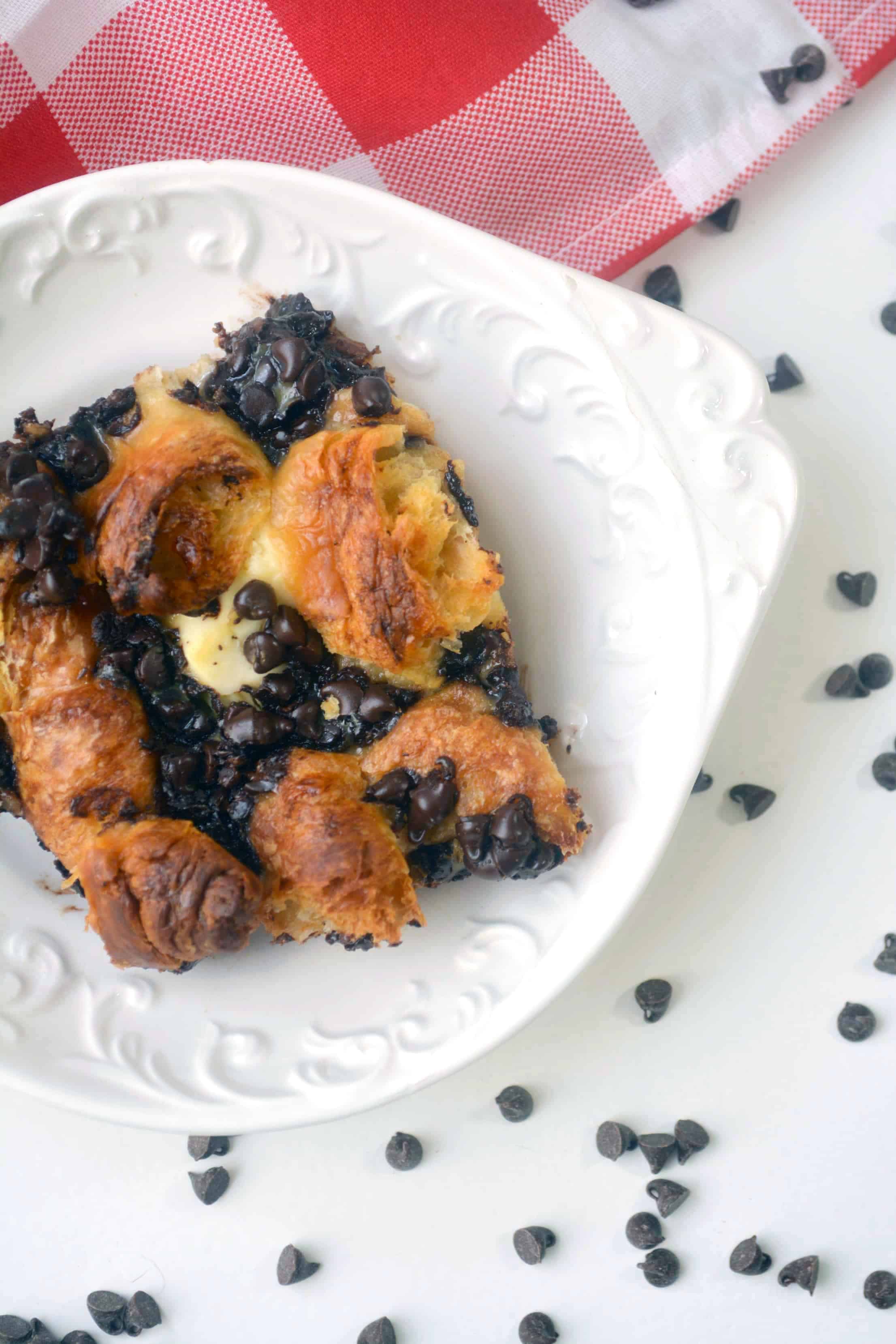 Sweet Breakfast Bake with Chocolate Croissants