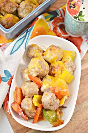Cheesy Italian Sausage Bake with Peppers