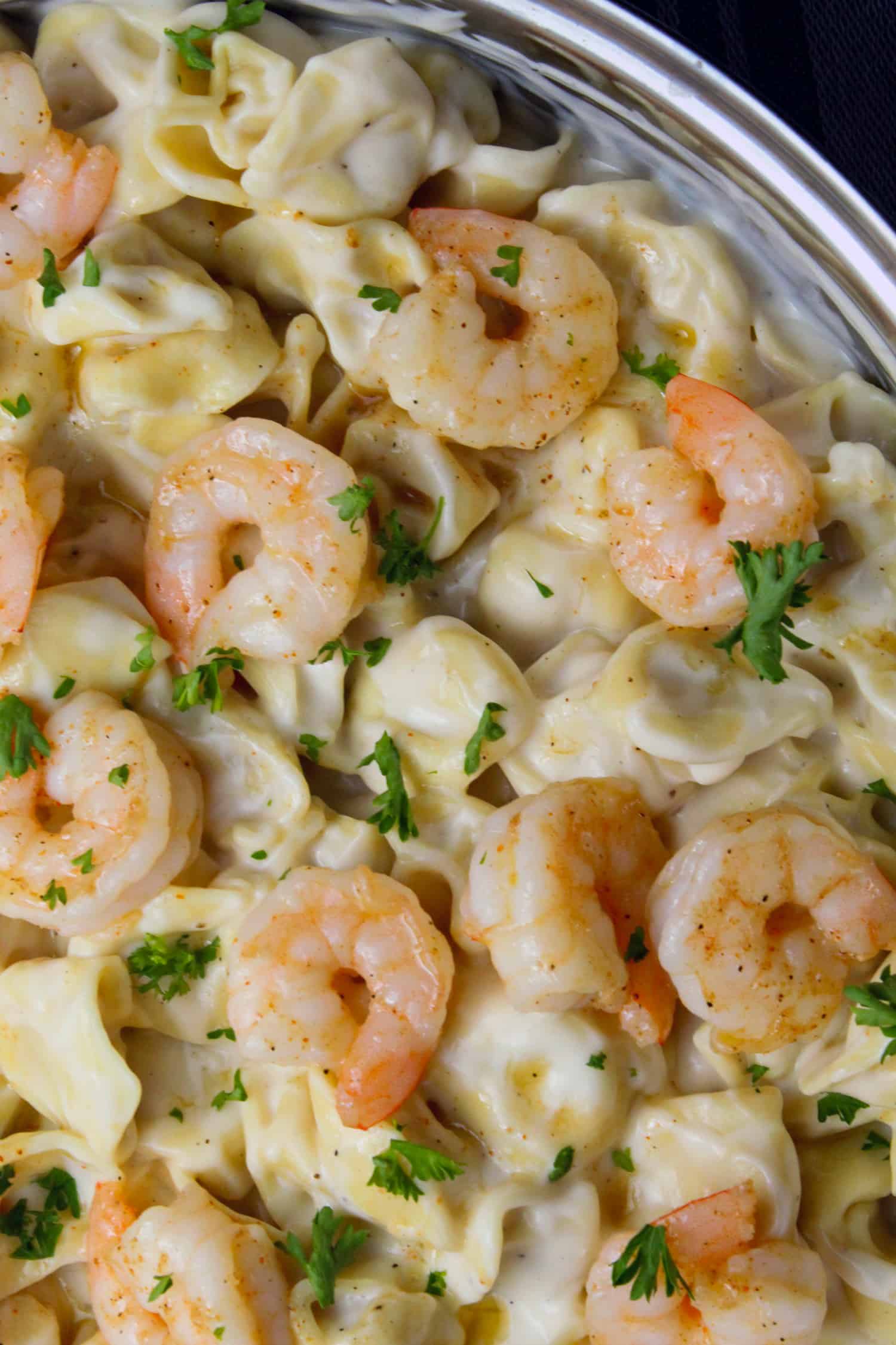 Cheesy Shrimp Tortellini Alfredo Skillet - Sweet Pea's Kitchen