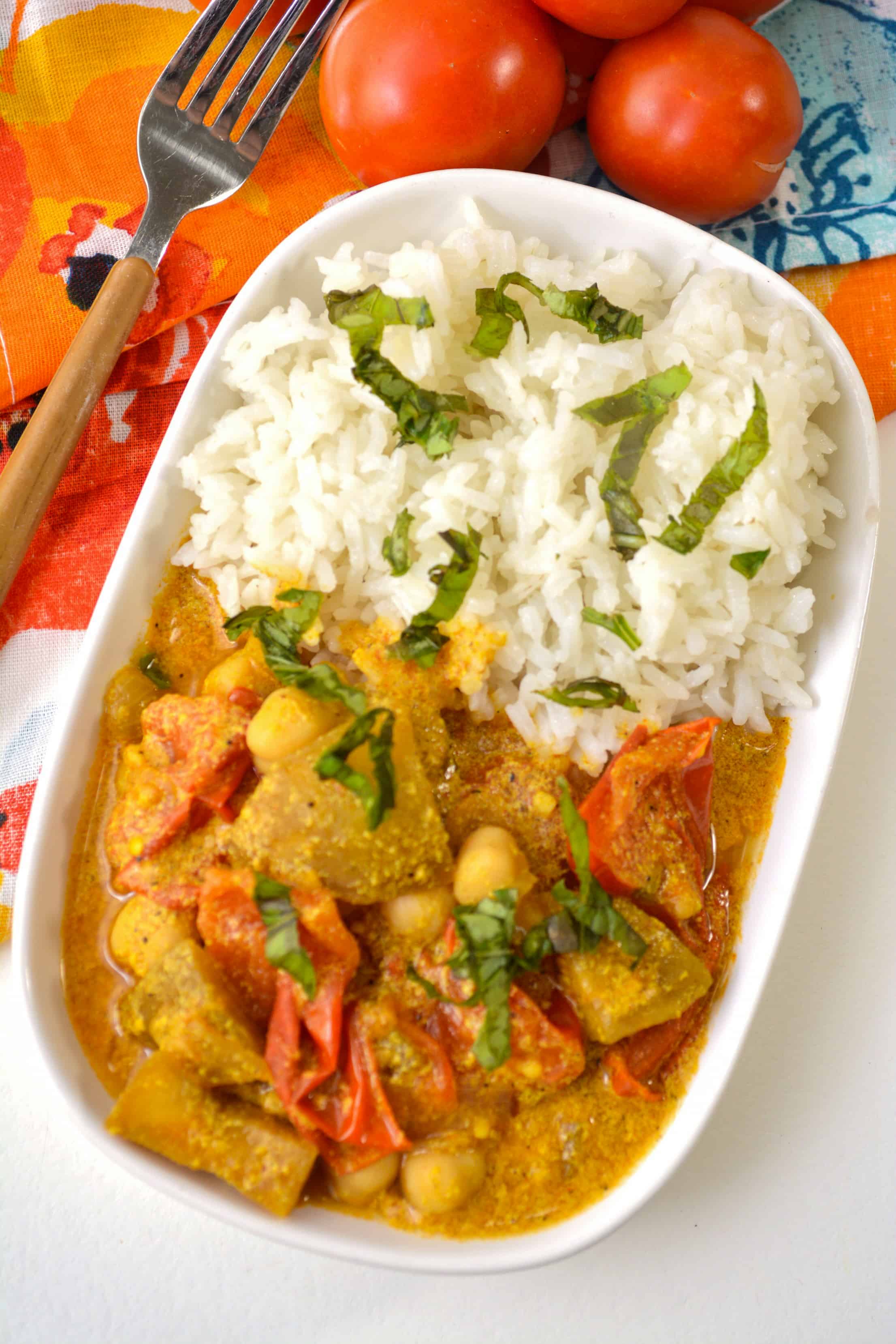 Eggplant Curry with Chickpeas