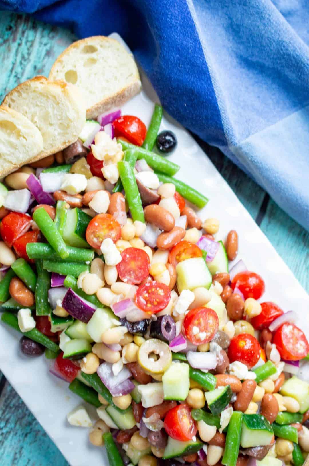 Greek Style 4 Bean Salad - Sweet Pea's Kitchen