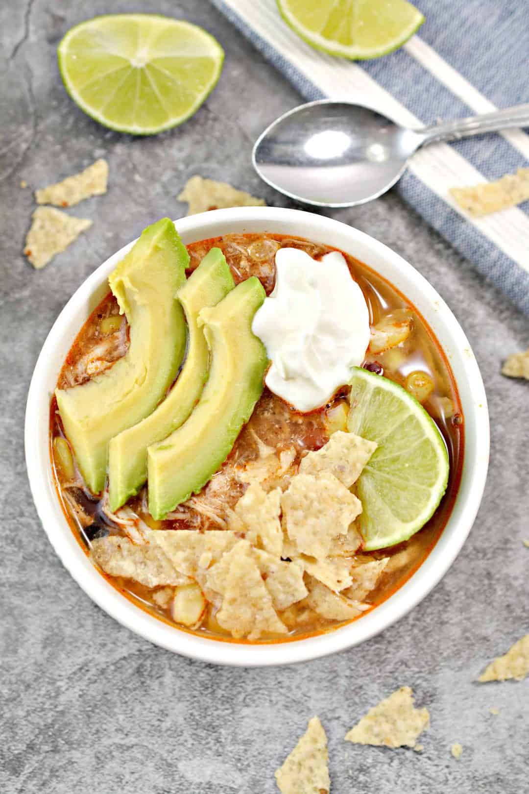 Instant Pot Chicken Tortilla Soup - Sweet Pea's Kitchen