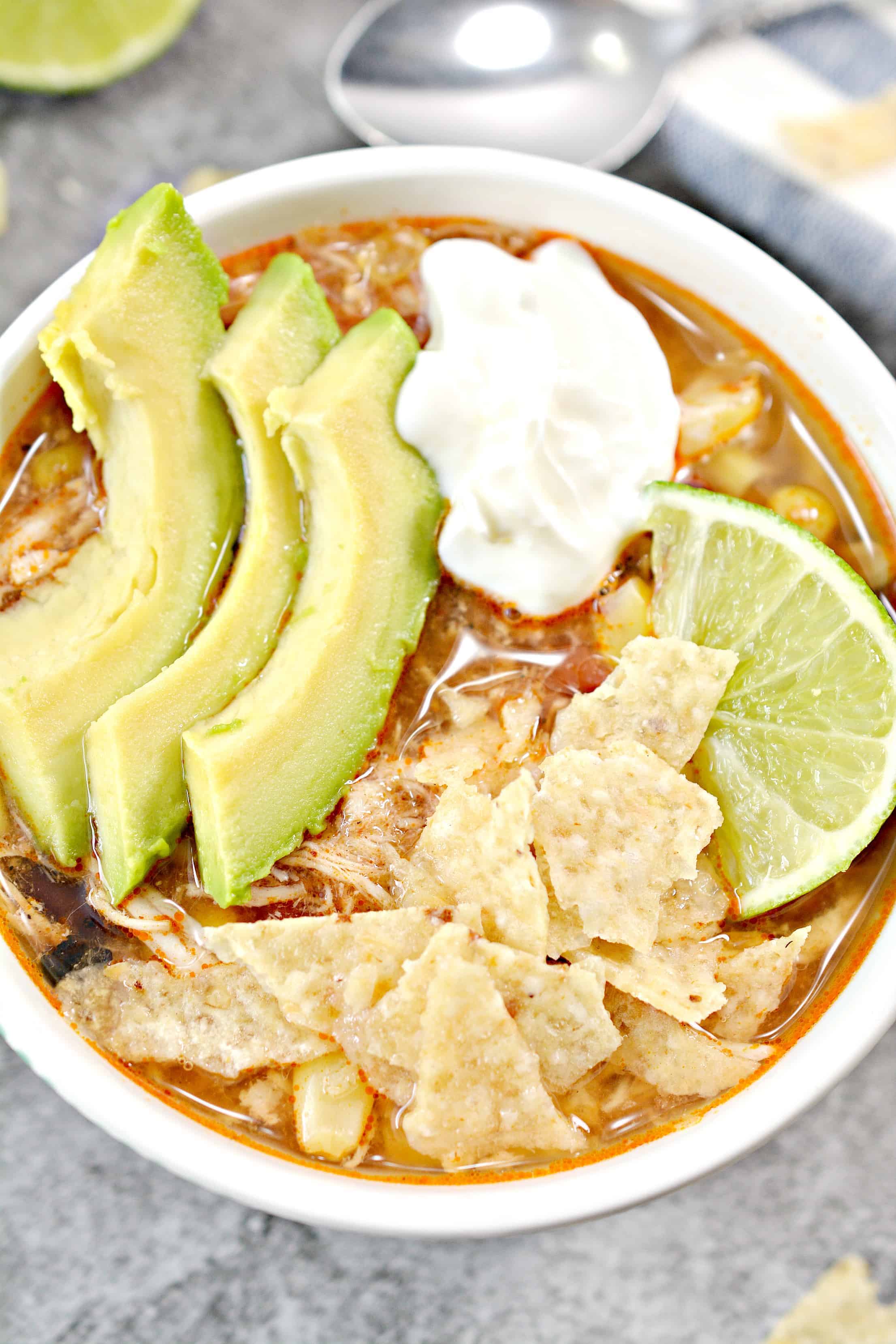 instant pot chicken tortilla soup