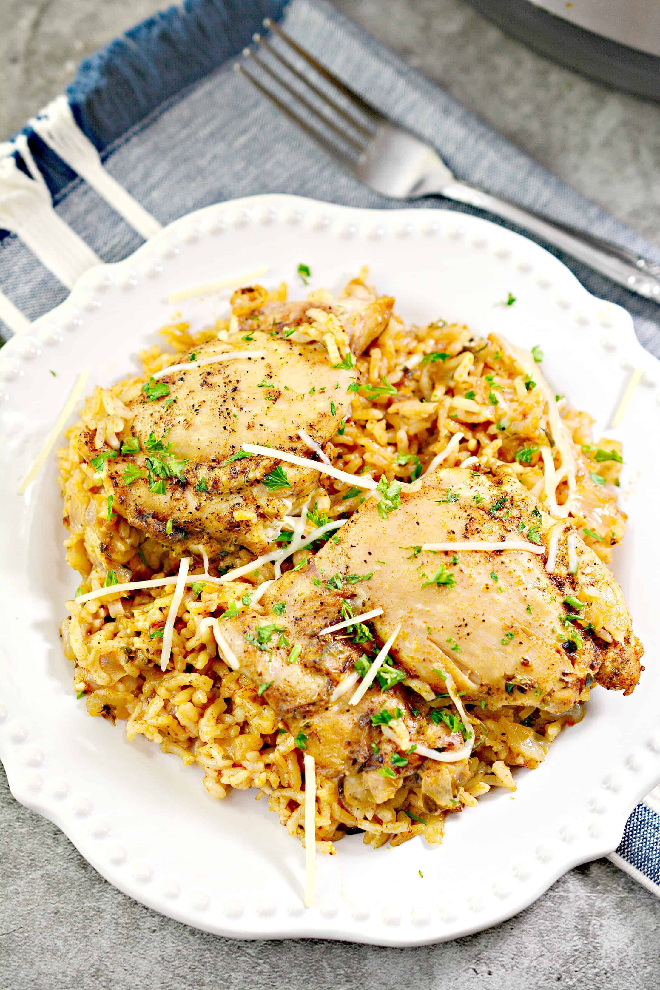 Instant Pot Chicken with Garlic Sauce and Herbs