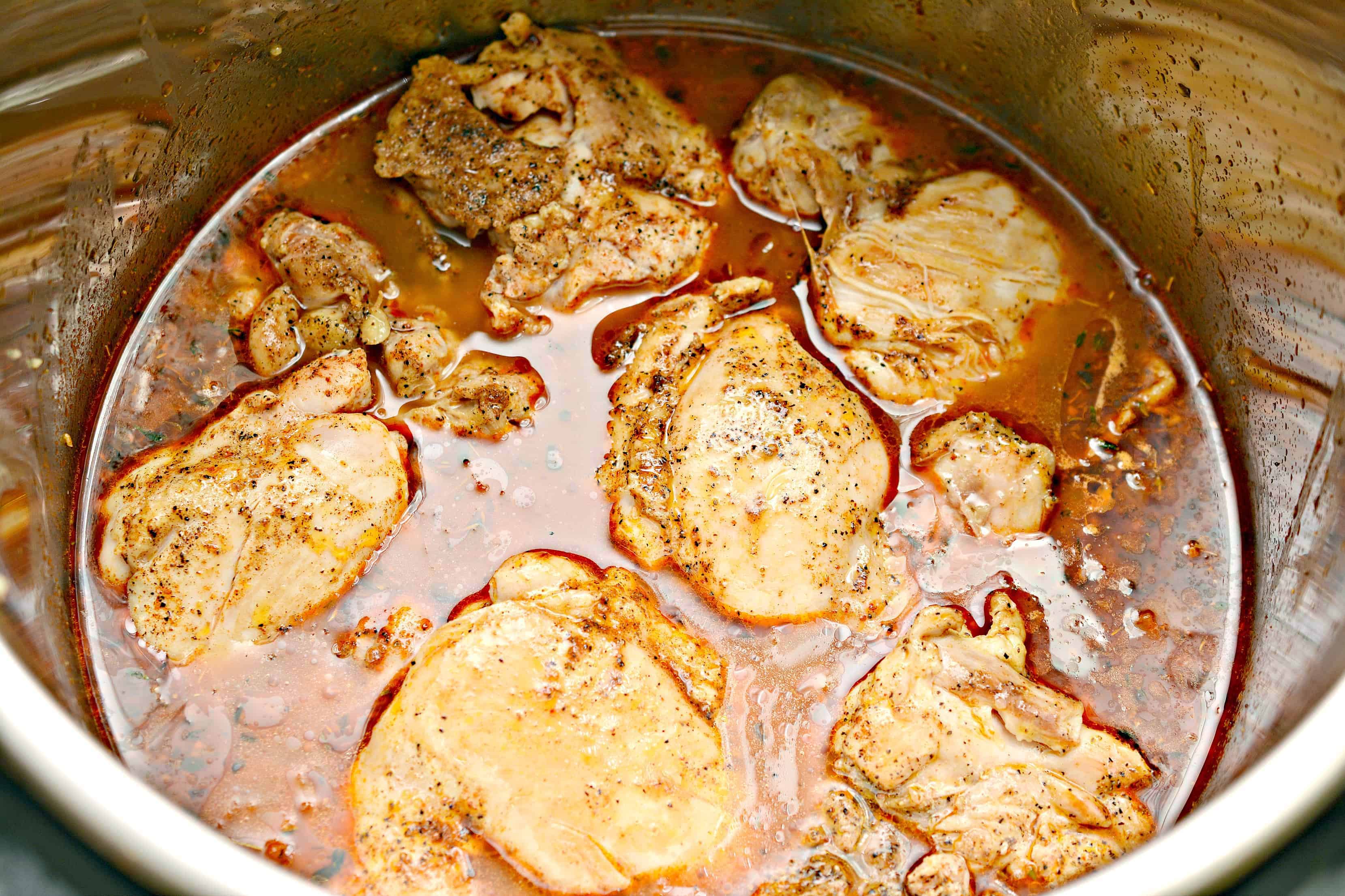 chicken in garlic sauce in Instant Pot