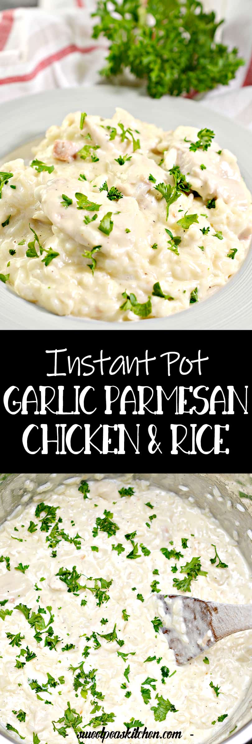 Instant Pot Creamy Garlic Chicken with Rice