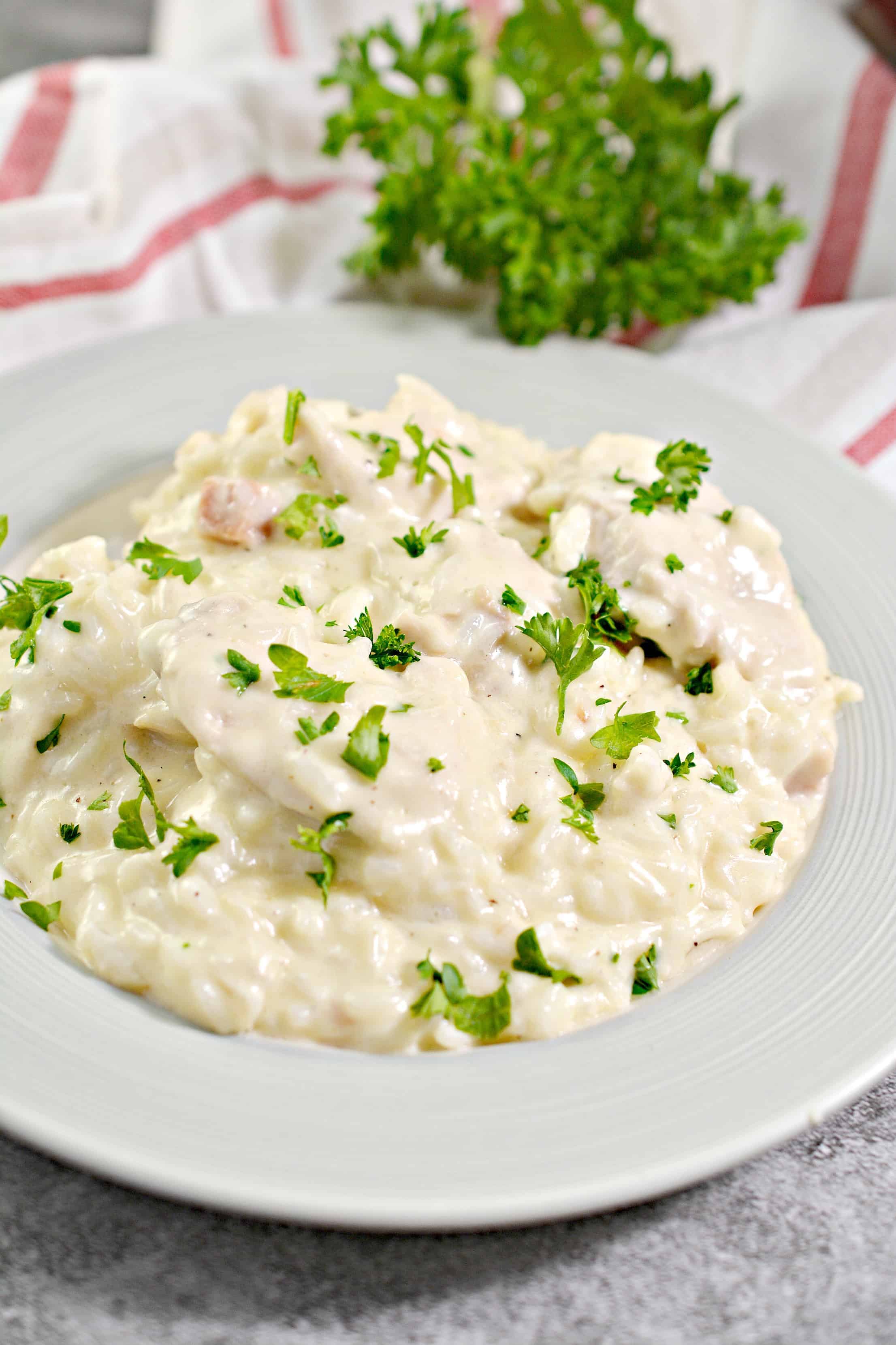 Instant Pot Creamy Garlic Chicken with Rice