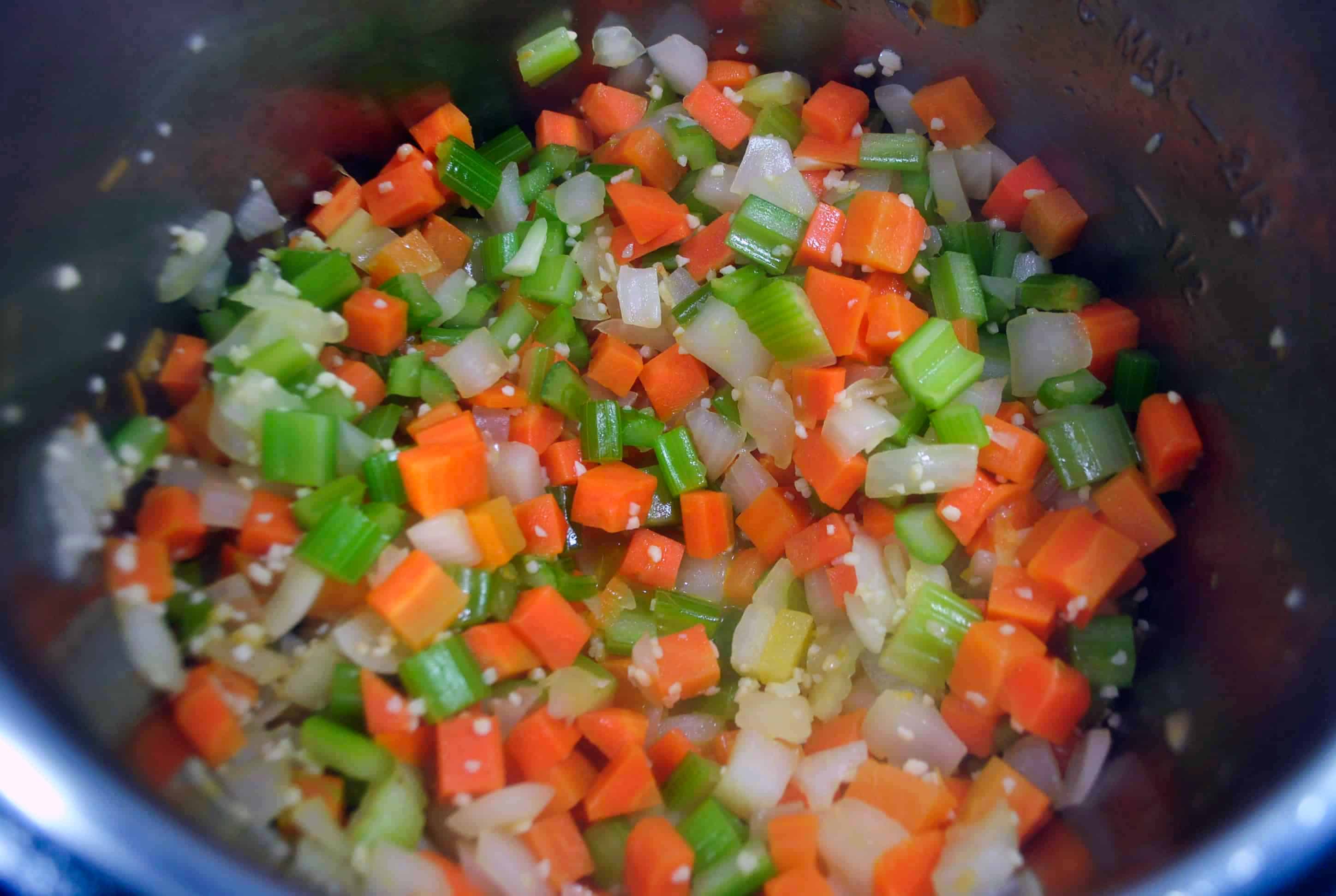 vegetables in pot
