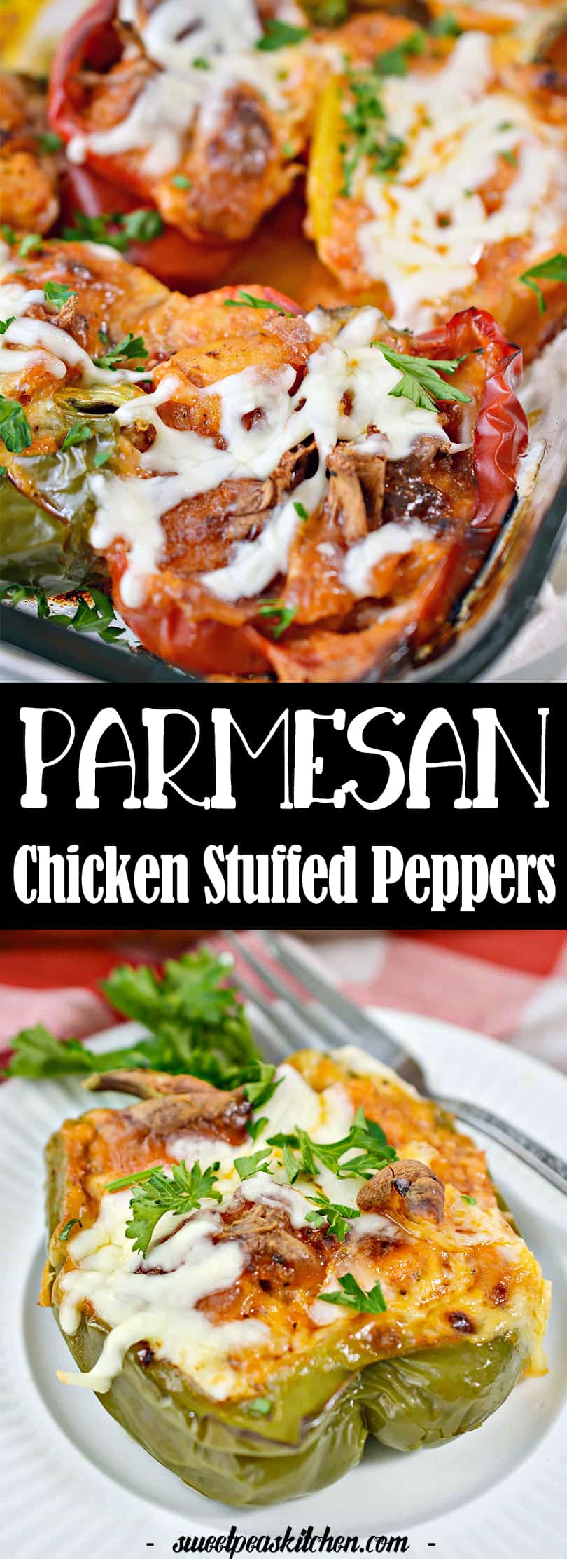 Parmesan Chicken Stuffed Peppers Recipe