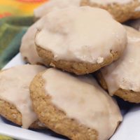several easy oatmeal cookies on plate
